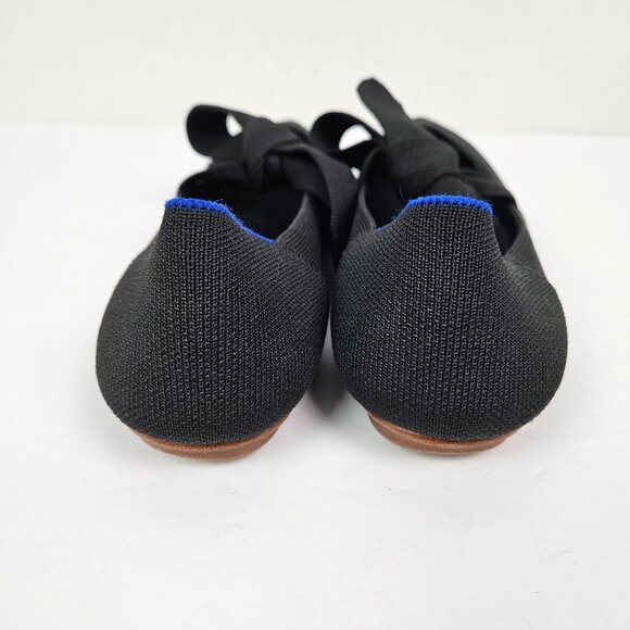 Rothy's The Point Mary Jane Bow Tie Ballet Flat Shoe Black 8.5 - Picture 9 of 12